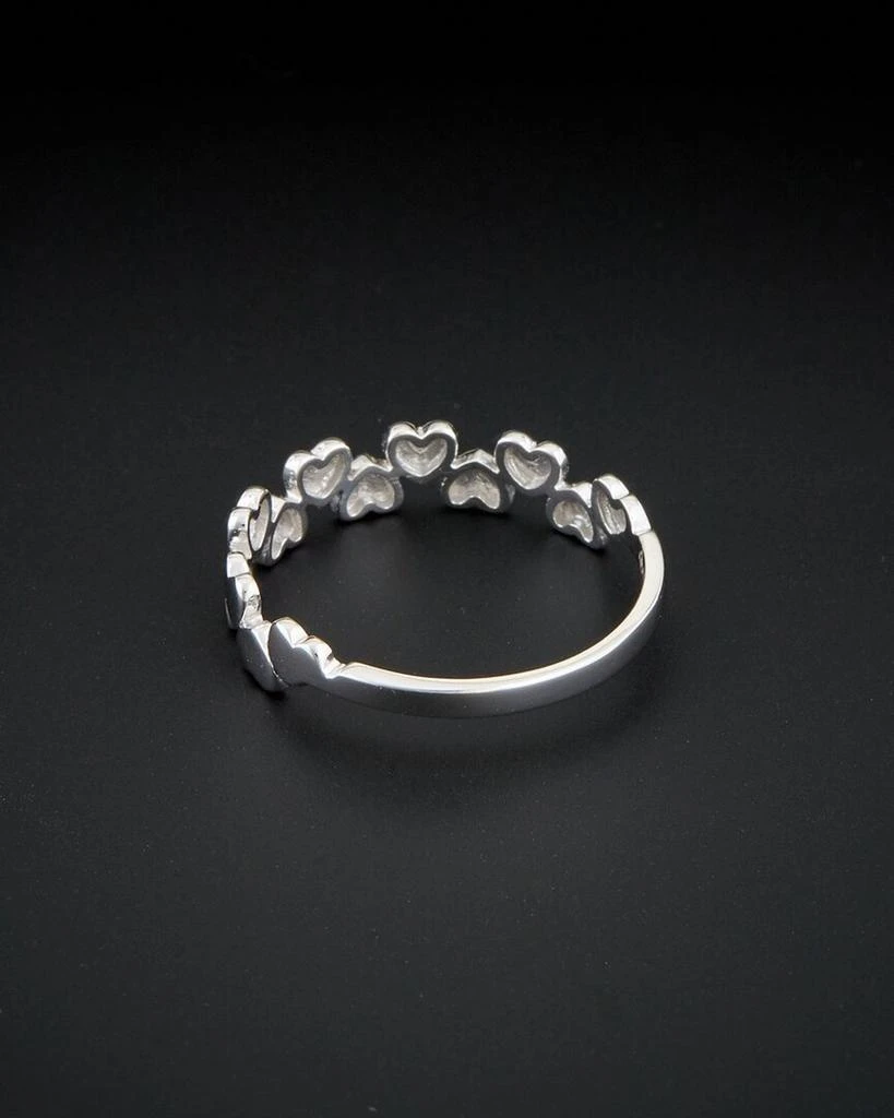 商品Italian Gold|14K Italian White Gold Hearts Ring,价格¥1155,第2张图片详细描述