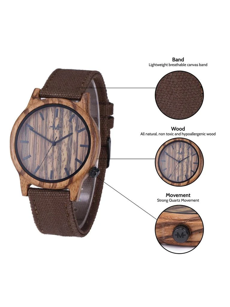商品Mio Marino|Woodgrain Wrist Watch,价格¥439,第3张图片详细描述