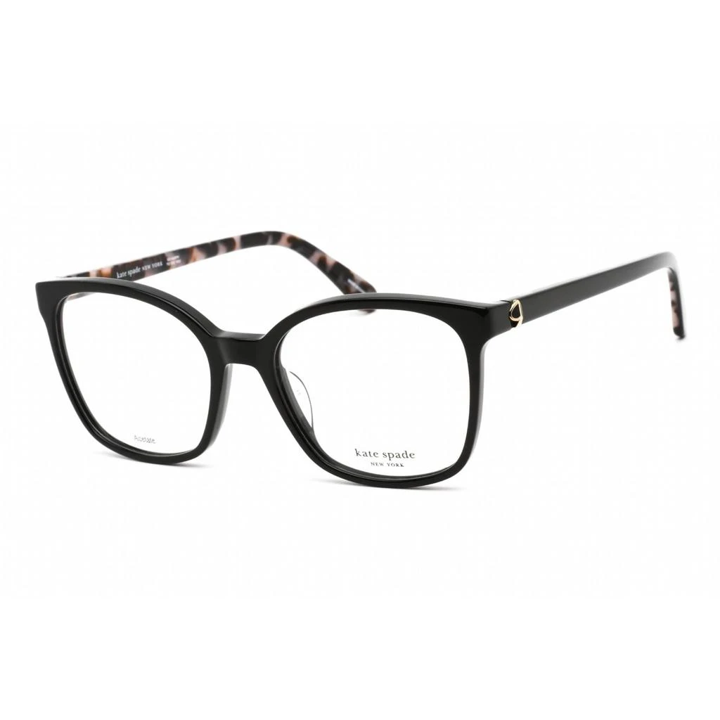 商品Kate Spade|Kate Spade Women's Eyeglasses - Clear Lens Black Plastic Square Frame | MACI 0807 00,价格¥372,第1张图片