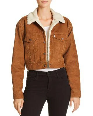 商品Levi's|Corduroy Cropped Trucker Jacket - 100% Exclusive 女士短款夹克,价格¥343,第1张图片