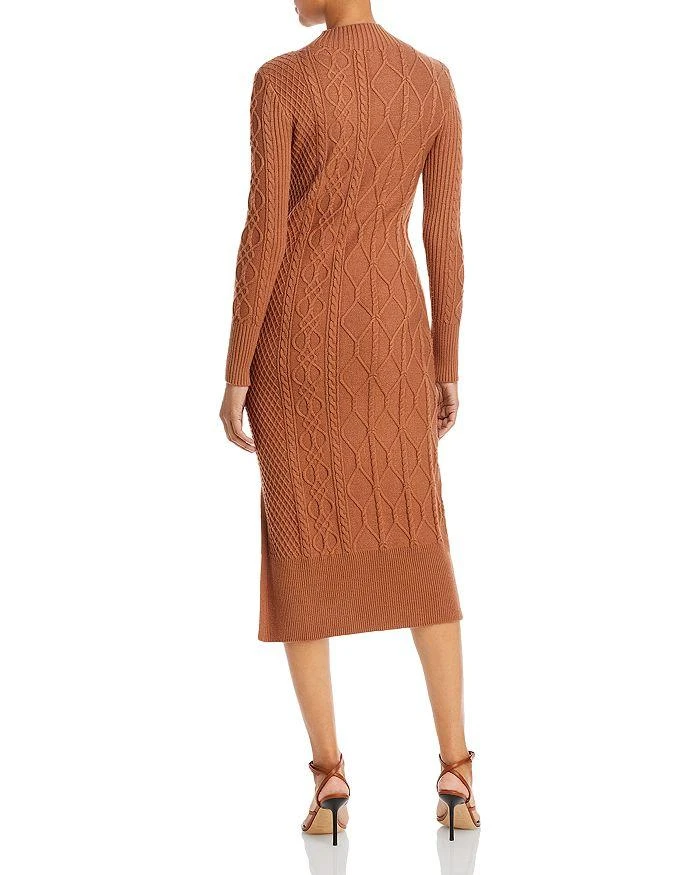 商品Tahari|Mock Neck Cable Knit Sweater Dress,价格¥960,第2张图片详细描述