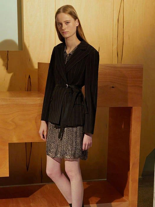 商品RE RHEE|Black Pin Stripe Jacket,价格¥1002,第1张图片