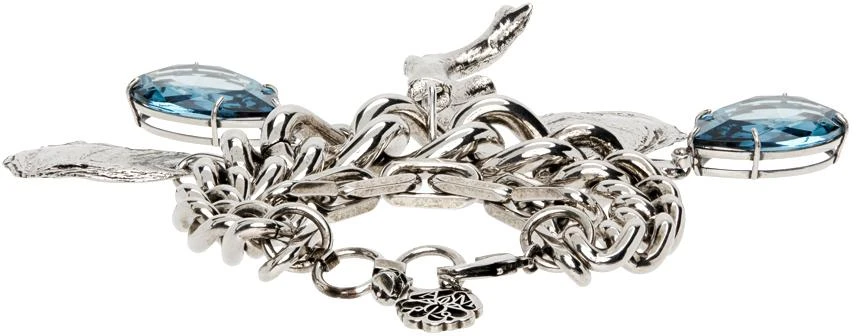 商品Alexander McQueen|Silver Chain Charm Bracelet,价格¥2236,第4张图片详细描述