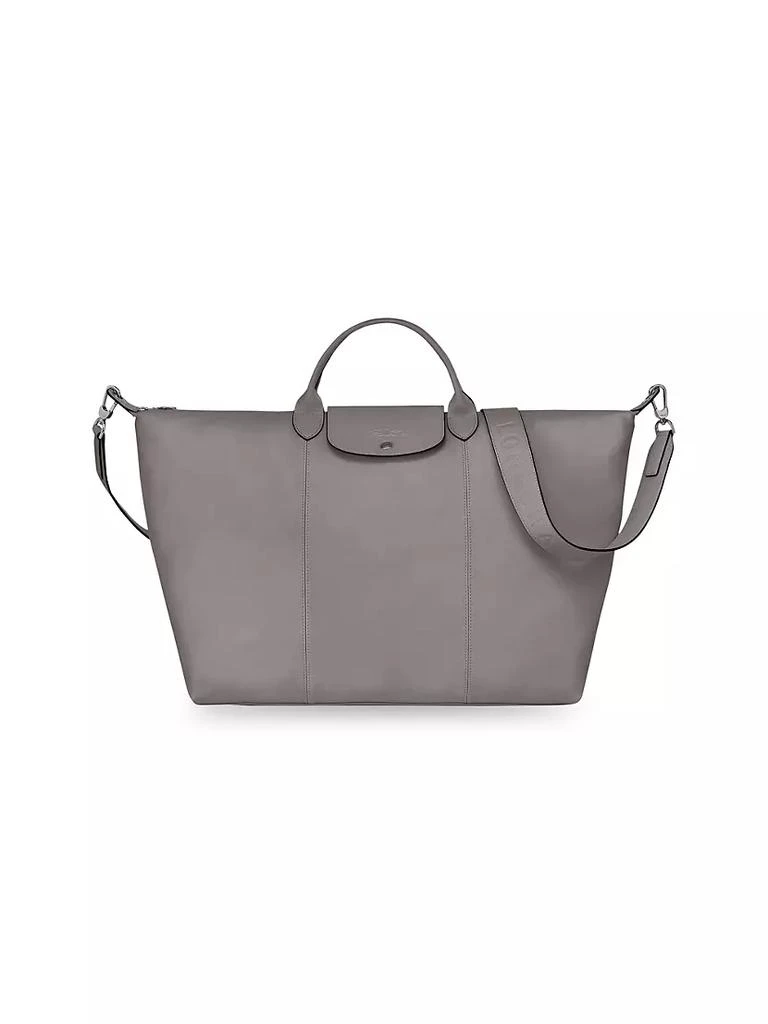 商品Longchamp|Large Le Pliage Cuir 18" Travel Bag,价格¥6169,第1张图片