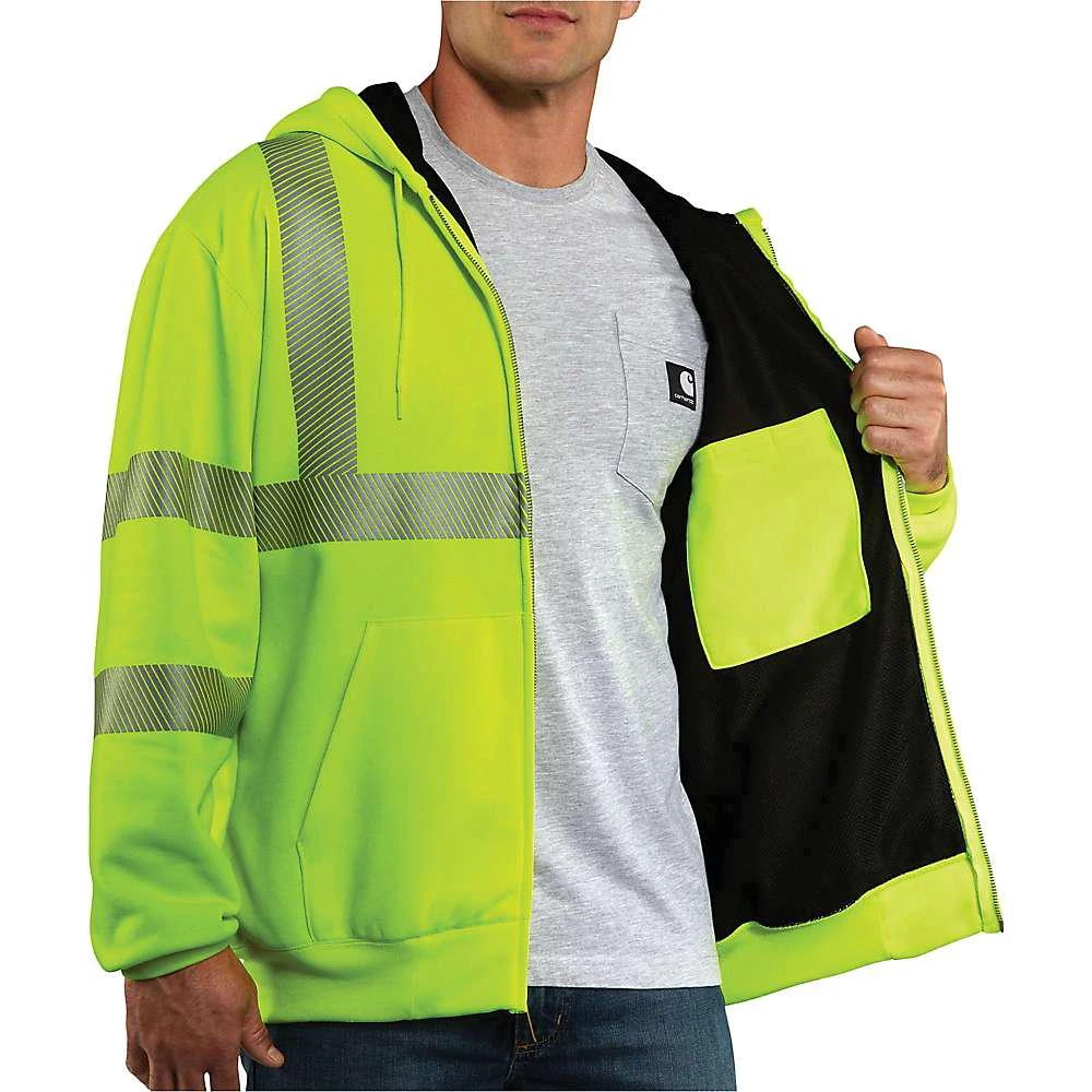 商品Carhartt|Carhartt Men's High-Visibility Zip Front Class 3 Thermal-Lined Sweatshirt,价格¥703,第3张图片详细描述