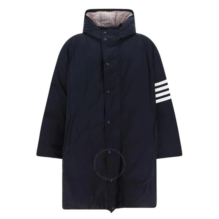 商品Thom Browne|Navy Hooded Football Sideline Parka,价格¥8643,第1张图片