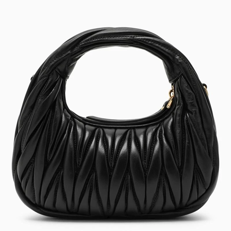 商品Miu Miu|Black quilted leather handbag,价格¥10757,第4张图片详细描述