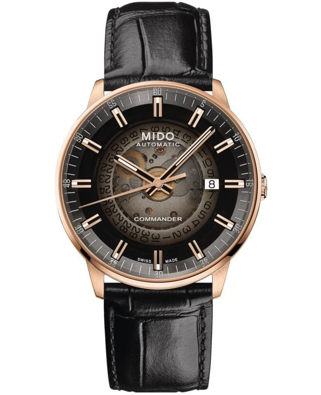 商品MIDO|Mido Commander Gradient Black Dial Leather Strap Men's Watch M021.407.36.411.00,价格¥5544,第1张图片