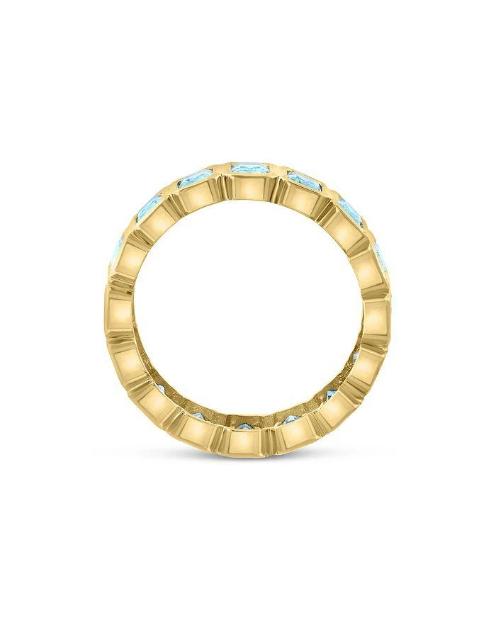 商品Bloomingdale's|Blue Topaz Emerald Cut Eternity Band in 14K Yellow Gold,价格¥8002,第2张图片详细描述