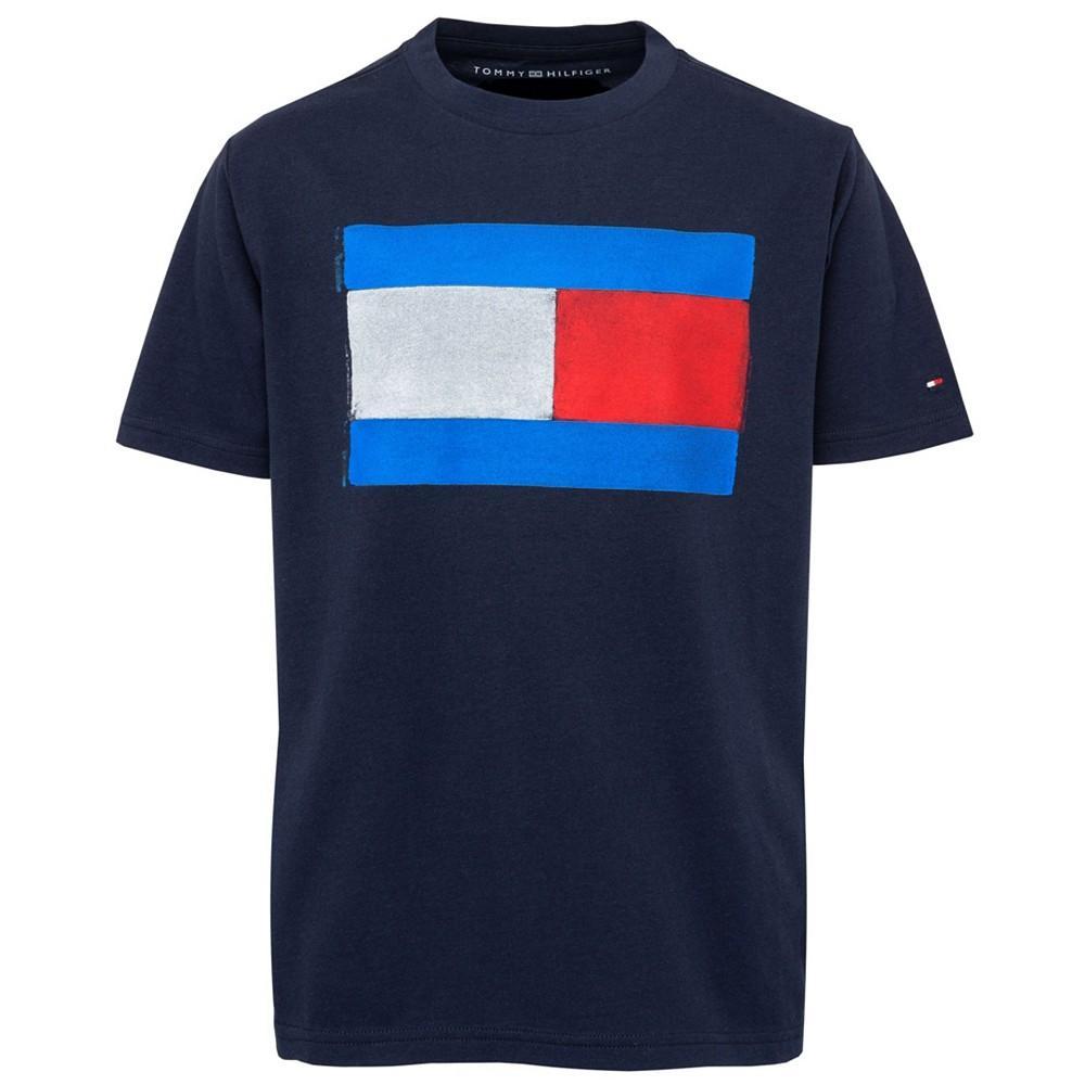 商品Tommy Hilfiger|Tommy Flag Graphic-Print T-Shirt, Big Boys,价格¥130,第1张图片