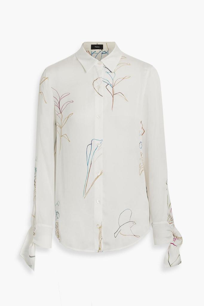 商品Theory|Printed silk-charmeuse shirt,价格¥1280,第1张图片