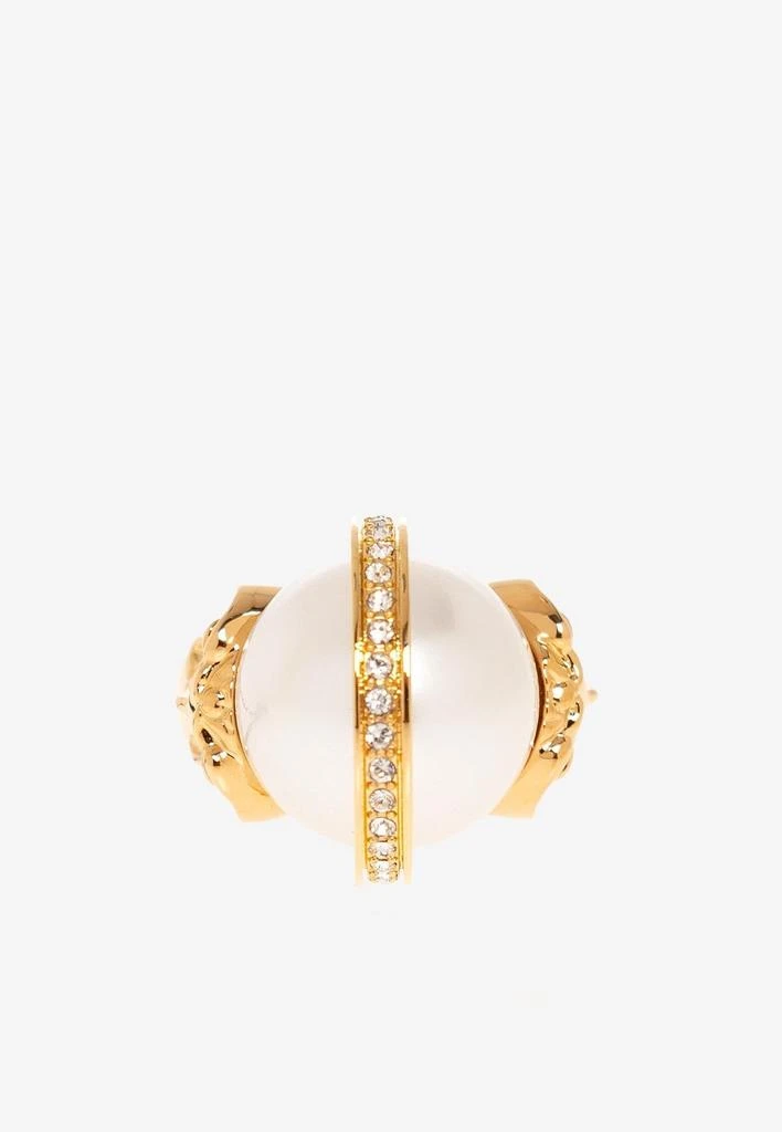 商品Versace|Medusa Pearl and Crystal Ring,价格¥3977,第1张图片
