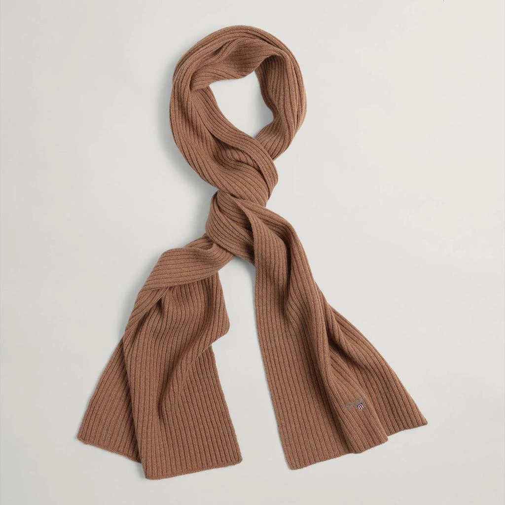 商品Gant|GANT Wool Knit Scarf - Brown,价格¥535,第1张图片