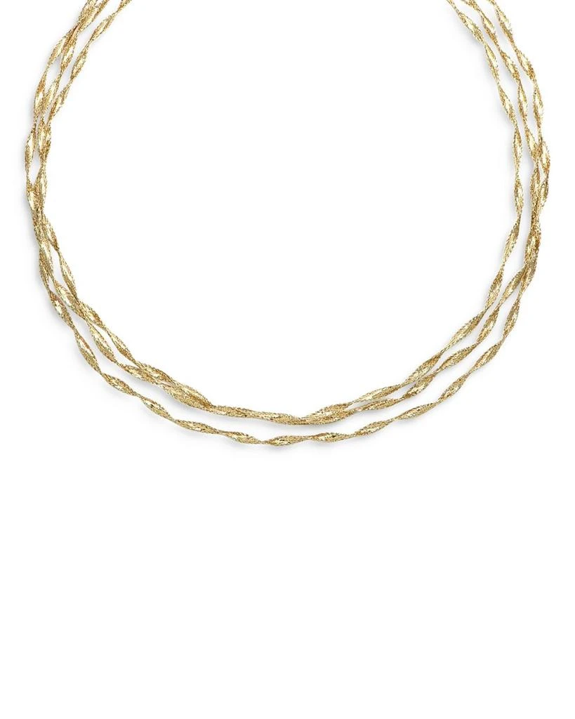 商品Alberto Amati|14K Yellow Gold Multi Strand Mesh Collar Necklace, 18",价格¥4916,第1张图片