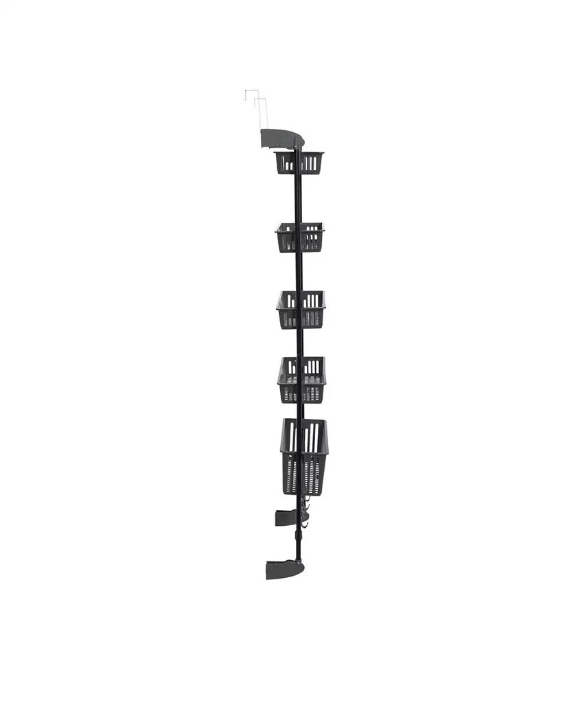 商品Household Essentials|Over The Door 5 Basket Rack with Hooks with Frame,价格¥586,第3张图片详细描述