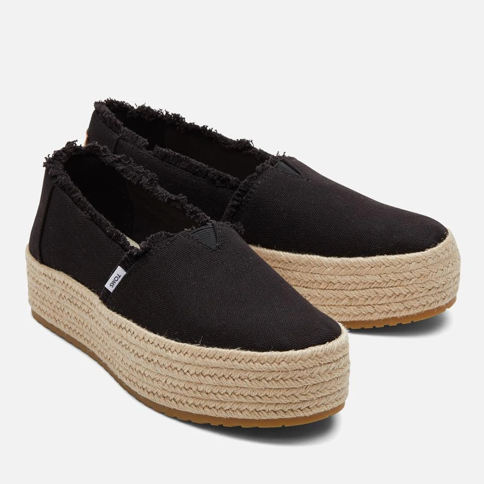 商品TOMS|TOMS WOMEN'S VALENCIA CANVAS FLATFORM ESPADRILLES,价格¥349,第2张图片详细描述