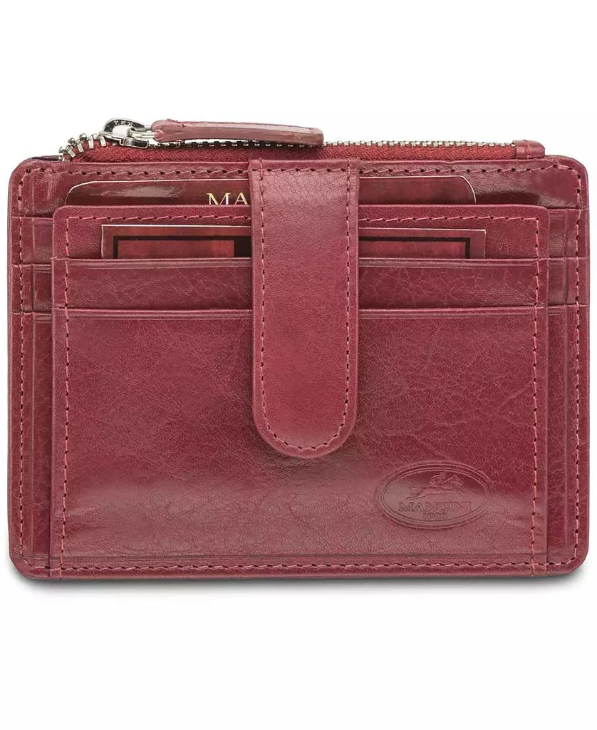 商品Mancini Leather Goods|Men's Equestrian2 Collection RFID Secure Card Case and Coin Pocket,价格¥214,第1张图片