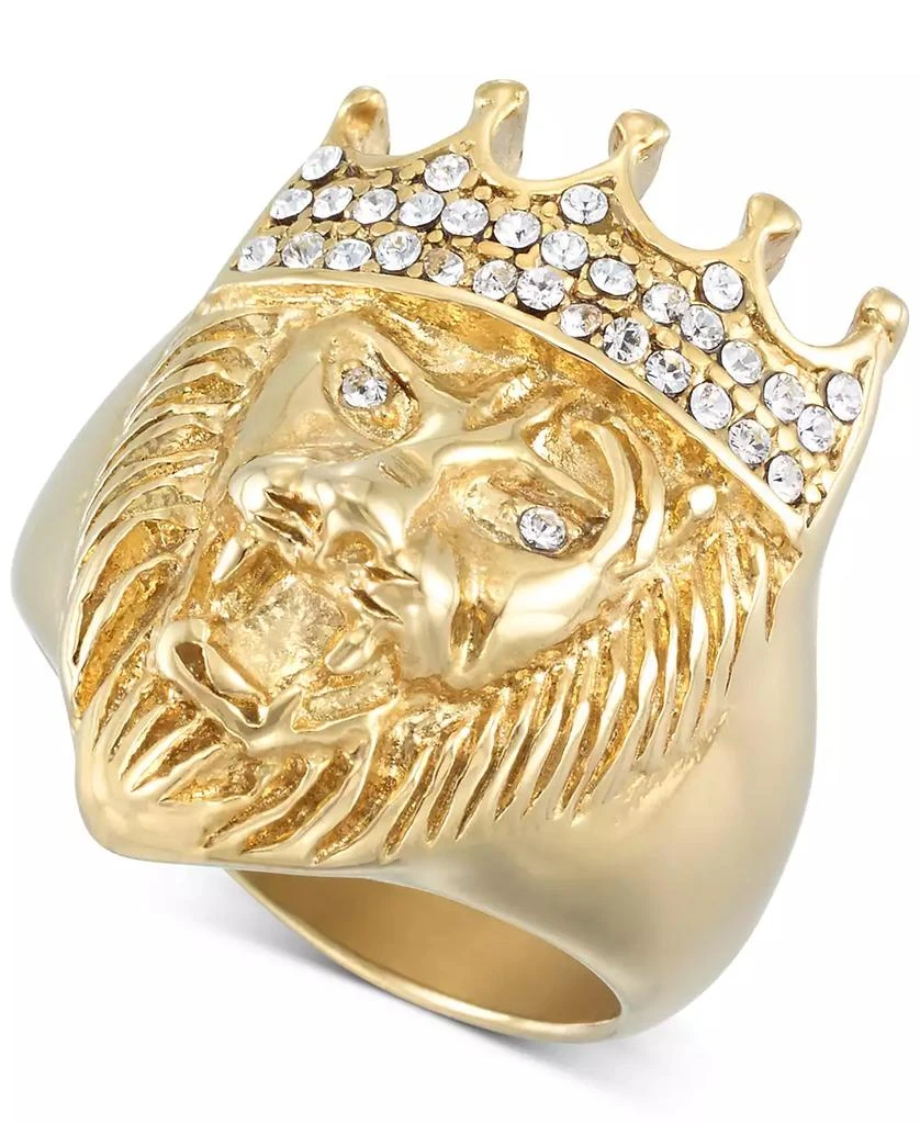 商品LEGACY for MEN by Simone I. Smith|Crystal Lion Ring in Gold-Tone Ion-Plated Stainless Steel,价格¥1146,第3张图片详细描述