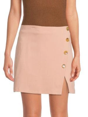 商品ASTR|Woodbury Button Front Mini Skirt,价格¥150,第1张图片