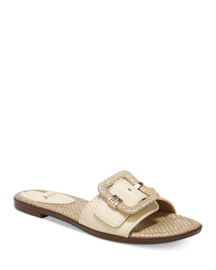 商品Sam Edelman|Women's Gaige Emblem Buckle Slide Sandals,价格¥456,第1张图片