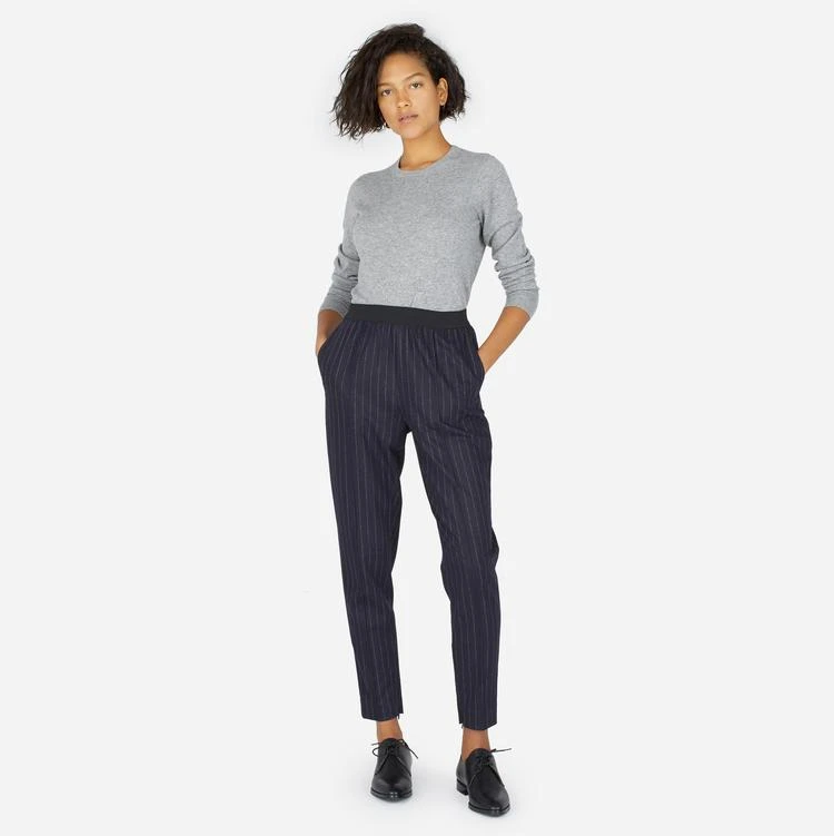 商品Everlane|羊毛暗条纹九分长裤,价格¥921,第4张图片详细描述