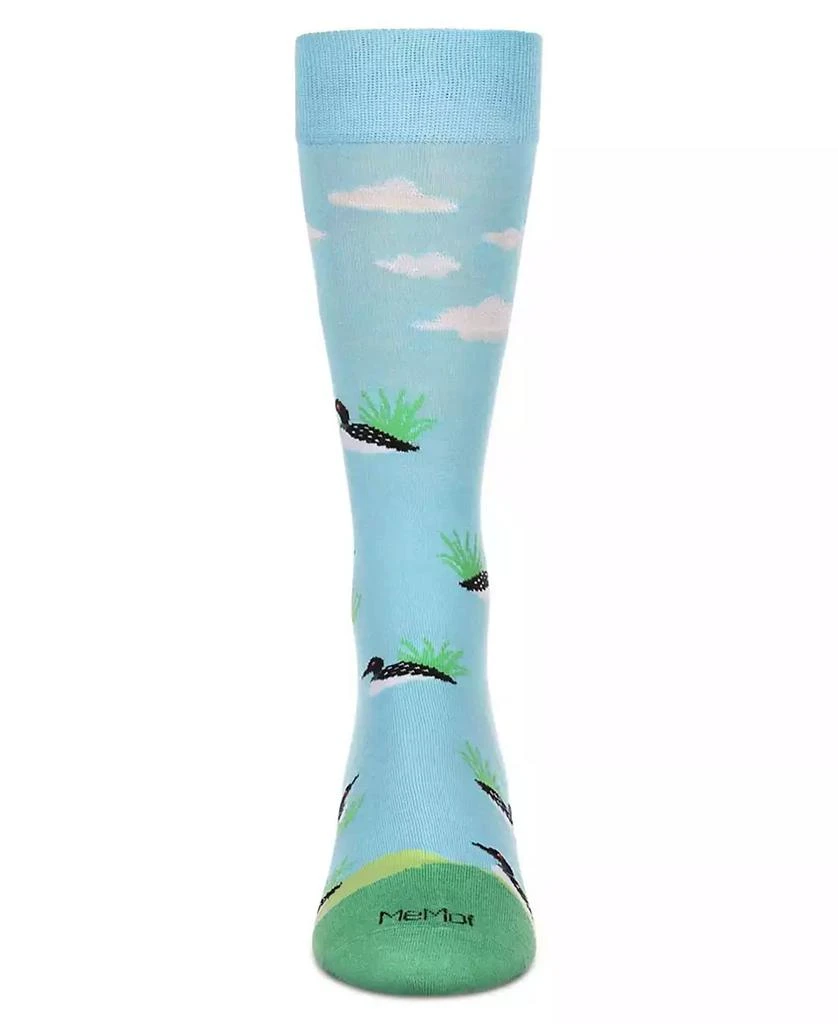 商品Memoi|Men's Loon Bird Novelty Crew Socks,价格¥68,第2张图片详细描述