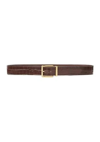 商品Ralph Lauren|Ralph Lauren Reversible Embossed Leather Wide Belt,价格¥184,第1张图片