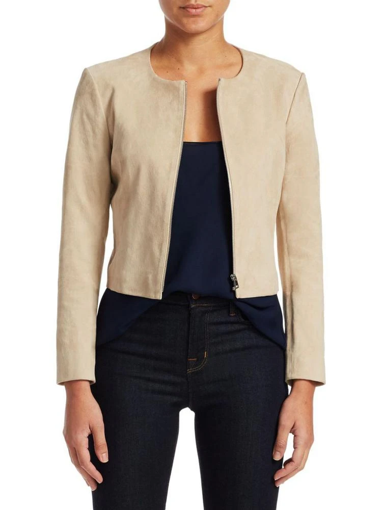 商品Theory|Morene Stretch Suede Jacket,价格¥5321,第1张图片