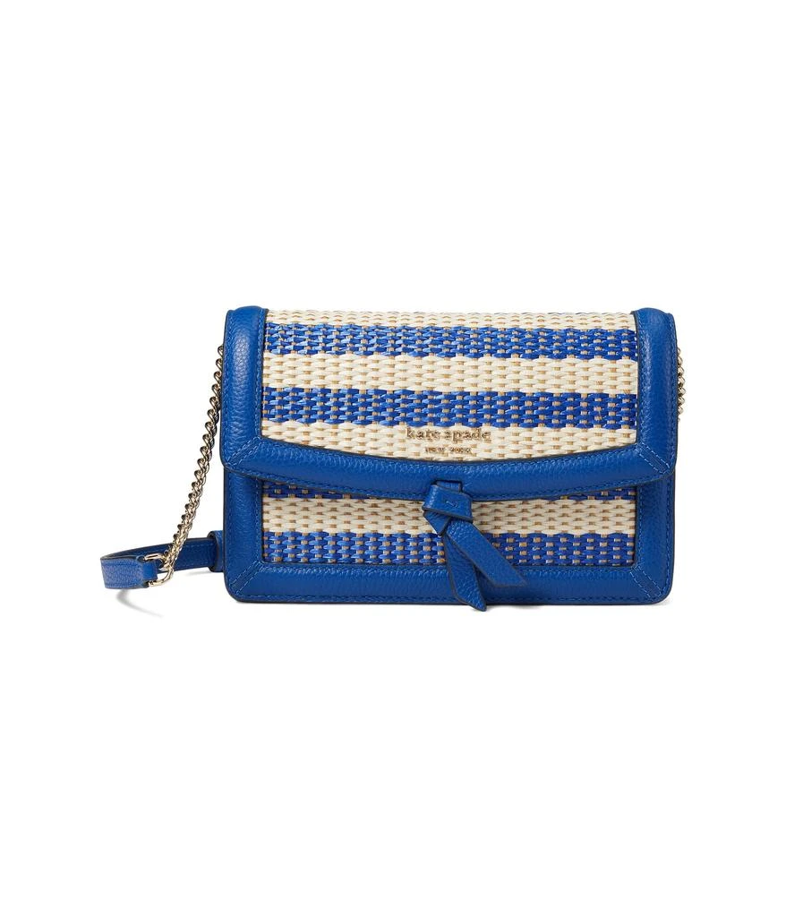 商品Kate Spade|Knott Striped Woven Fabric Flap Crossbody,价格¥802,第1张图片