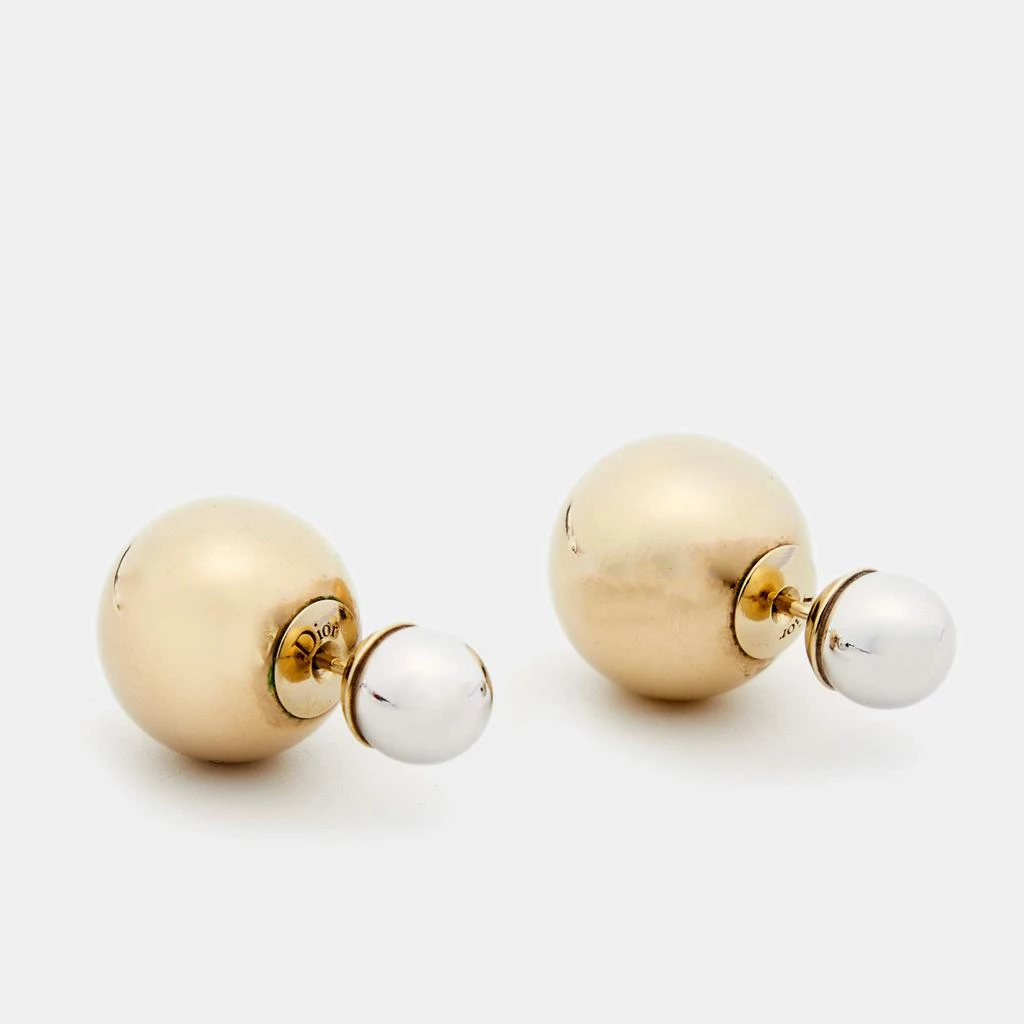 商品[二手商品] Dior|Dior Tribales Two Tone Stud Earrings,价格¥3295,第2张图片详细描述