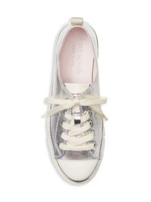 商品Kate Spade|Kaia Metallic Canvas Platform Sneakers,价格¥431,第5张图片详细描述