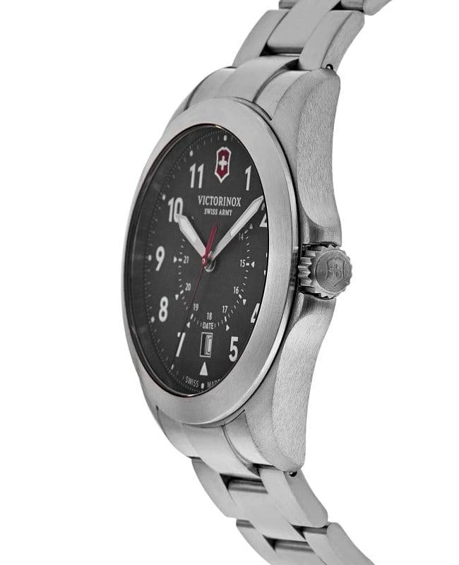 商品Swiss Army|Victorinox Swiss Army Heritage Quartz Black Dial Steel Men's Watch 241968,价格¥2190,第3张图片详细描述