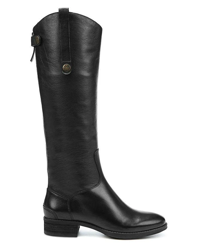 商品Sam Edelman|Women's Wide Calf Penny Round Toe Leather Low-Heel Riding Boots,价格¥1488,第2张图片详细描述