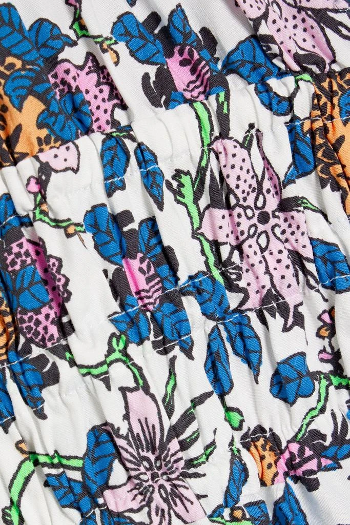 商品Derek Lam|Gathered floral-print cotton-blend poplin midi dress,价格¥1836,第4张图片详细描述