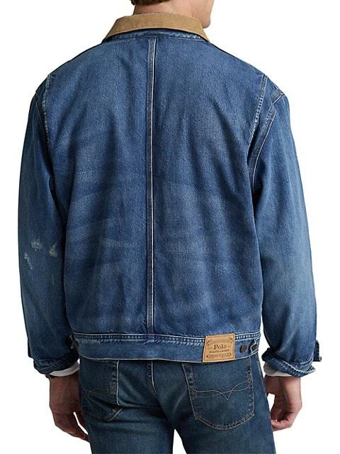 商品Ralph Lauren|Clinton Distressed Denim Jacket,价格¥1112,第4张图片详细描述