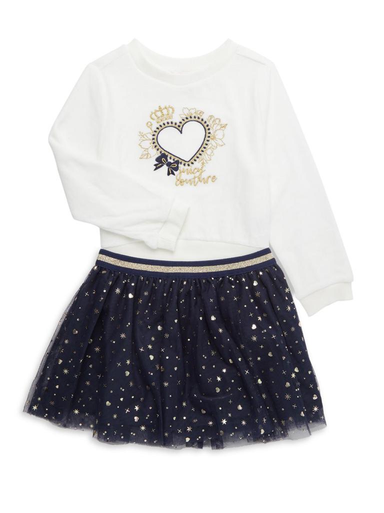 商品[国内直发] Juicy Couture|Little Girl's 2-Piece Pullover & Tulle Skirt Set,价格¥169,第1张图片