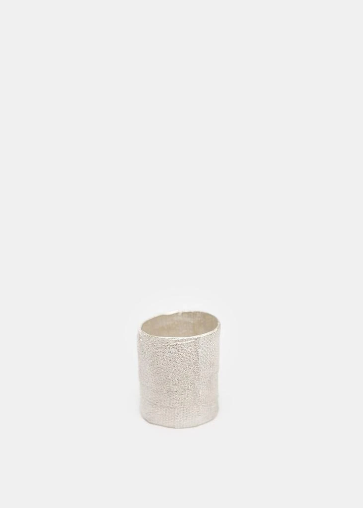 商品DETAJ|Detaj Satin White Burned Bandage Wide Ring,价格¥2095,第1张图片