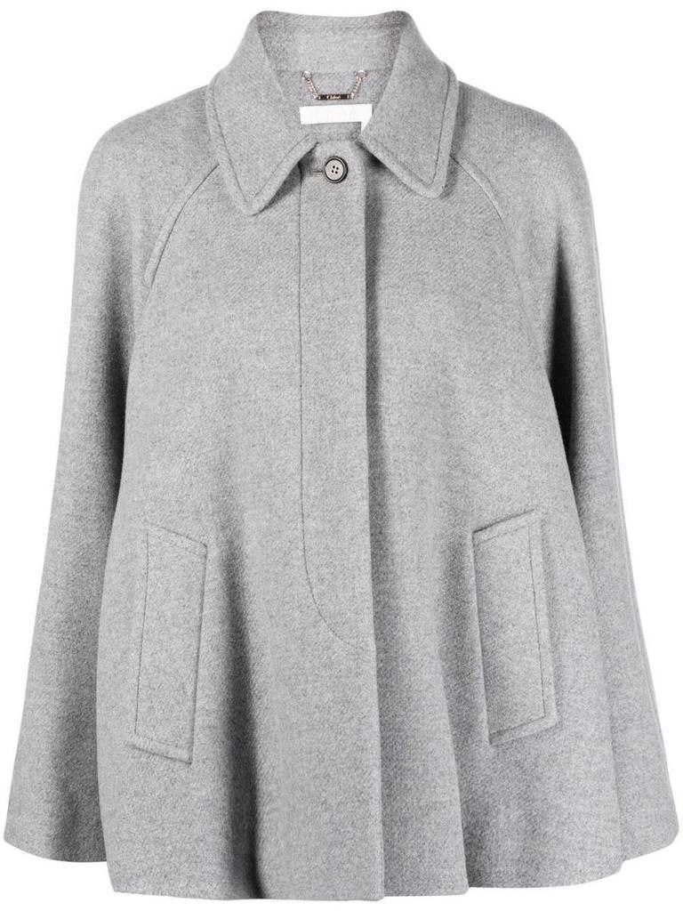 CHLOÉ Wool cape coat商品第1张图片规格展示