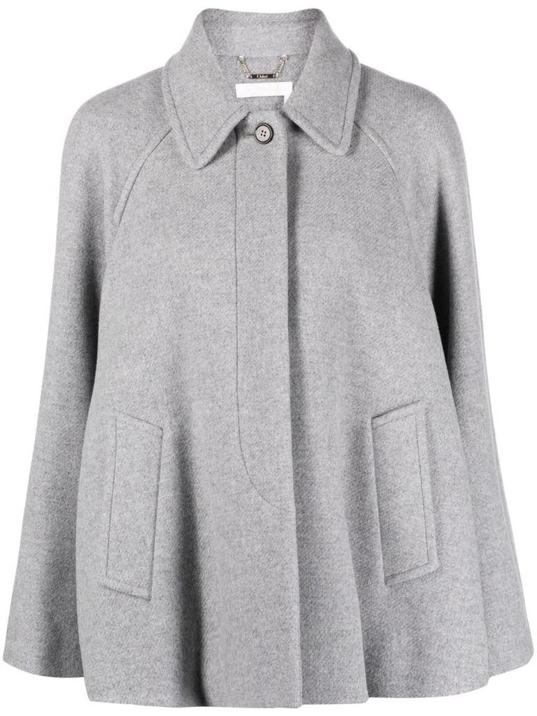 商品Chloé|CHLOÉ Wool cape coat,价格¥9555,第1张图片