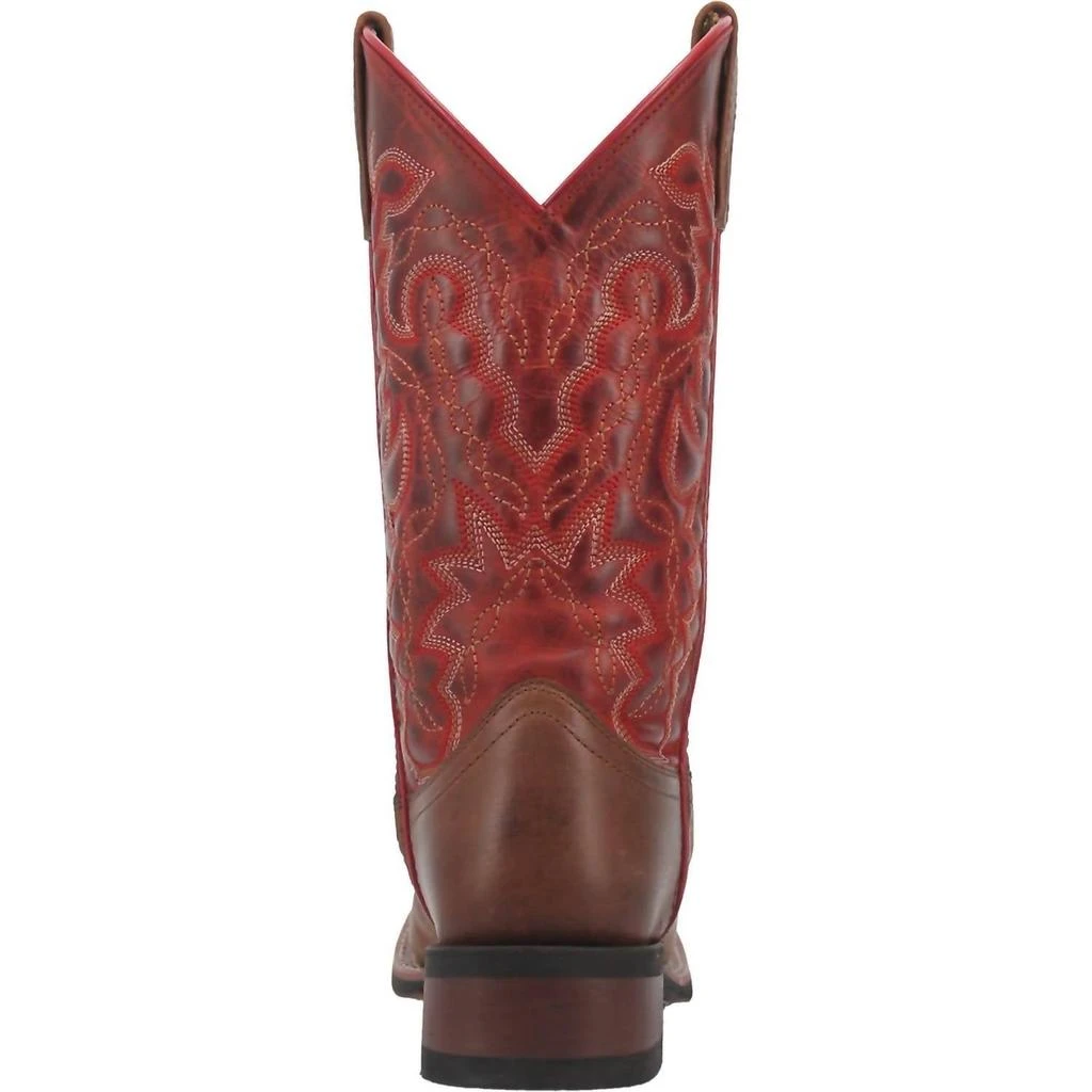 商品Dan Post|Darla Leather Western Cowboy Boot In Tan/red,价格¥723,第3张图片详细描述