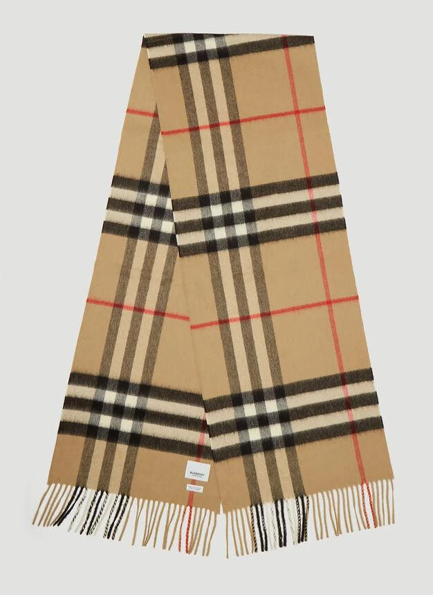 商品Burberry|明星经典款米色格纹羊绒针织围巾,价格¥4062,第3张图片详细描述