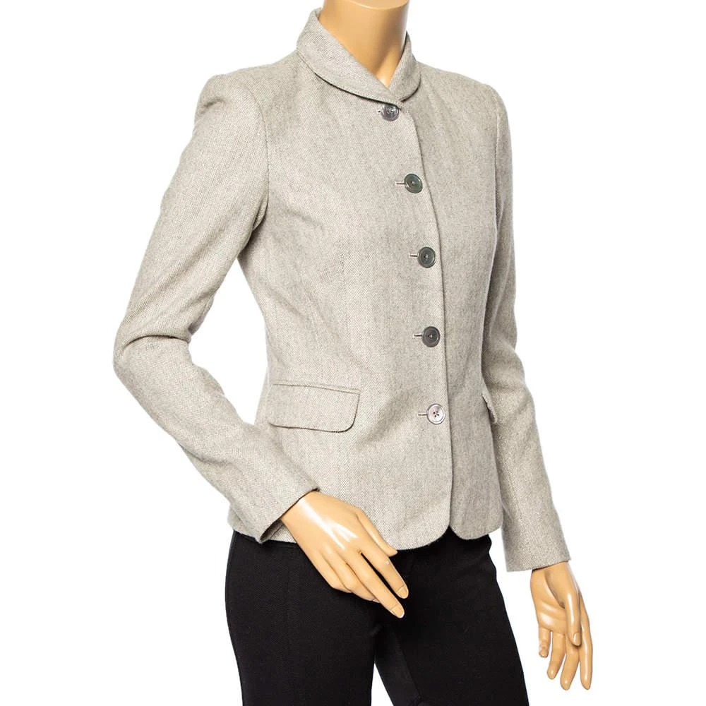 商品[二手商品] Ralph Lauren|Ralph Lauren Ecru Cashmere Knit Button Front Jacket S,价格¥1237,第2张图片详细描述