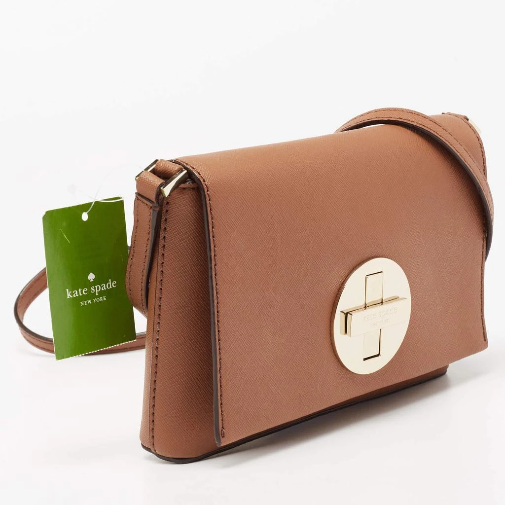 商品[二手商品] Kate Spade|Kate Spade Brown Leather Flap Sally Crossbody Bag,价格¥821,第3张图片详细描述