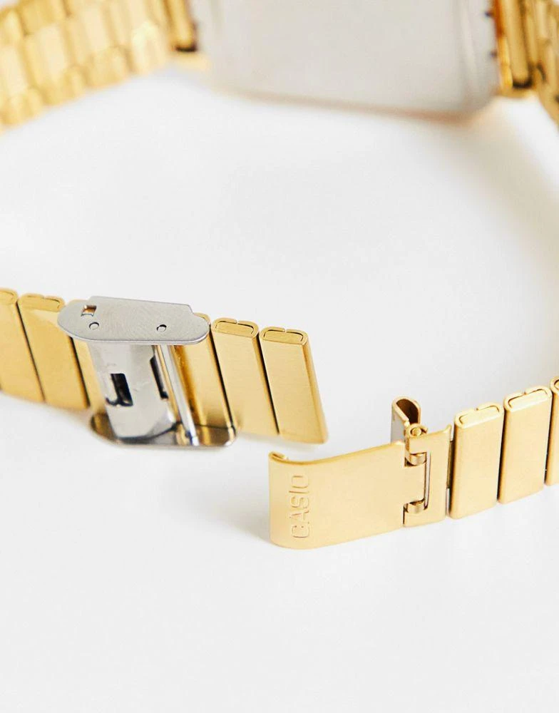 商品Casio|Casio Revival F-100 unisex digital bracelet watch in gold A100WEG-9AEF,价格¥583,第3张图片详细描述