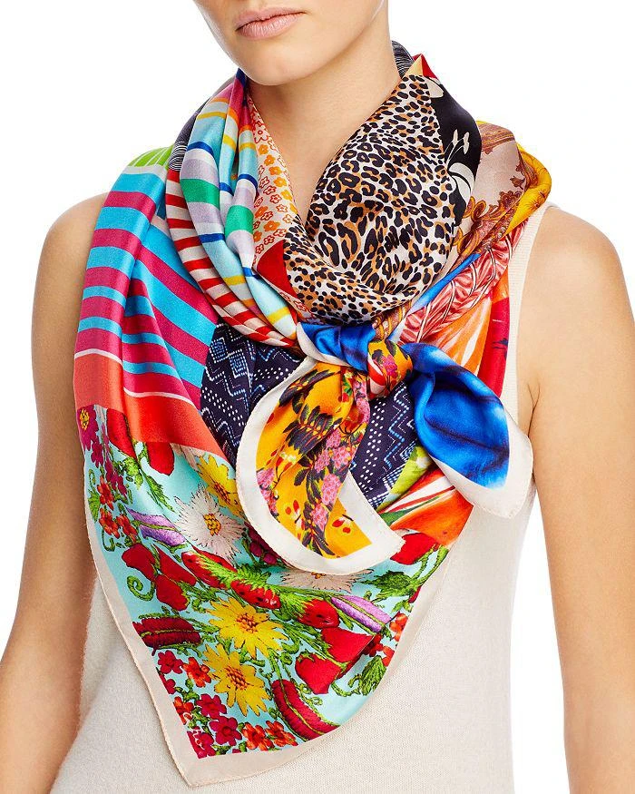 商品Echo Design|Springtime Patch Silk Scarf,价格¥1110,第1张图片