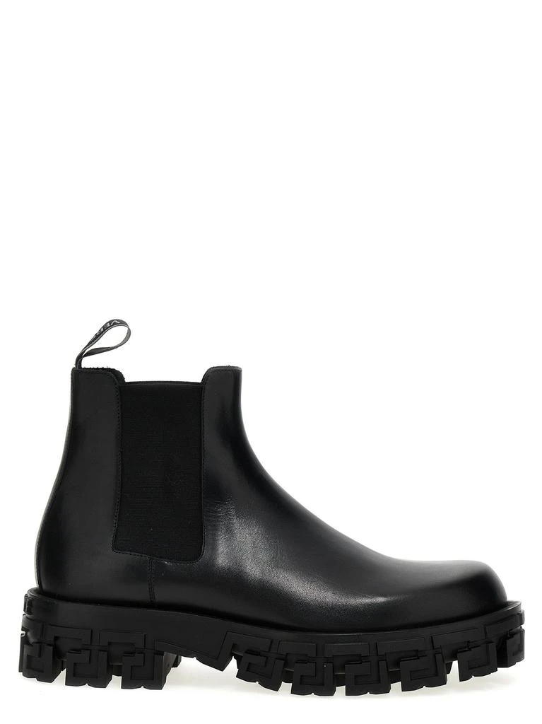 商品Versace|Greca Boots, Ankle Boots Black,价格¥3039,第1张图片
