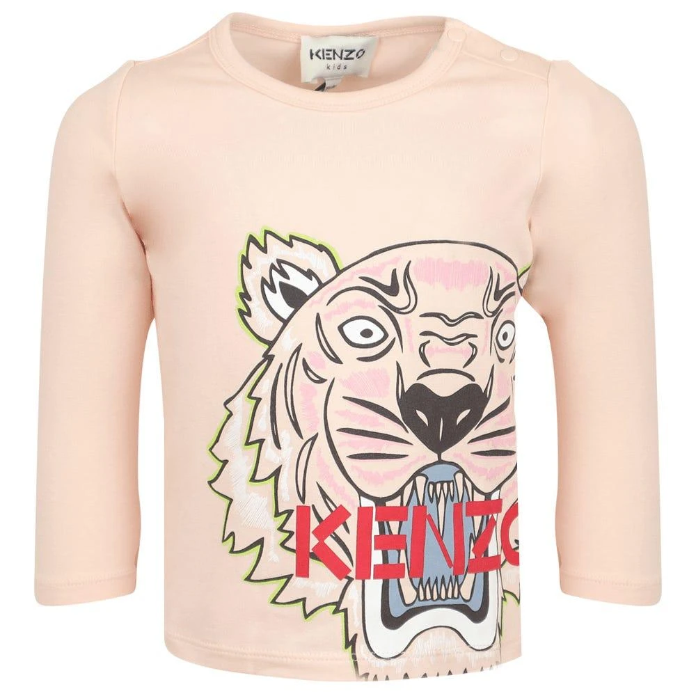 商品Kenzo|Pale Pink Long Sleeve Baby T Shirt,价格¥228,第1张图片