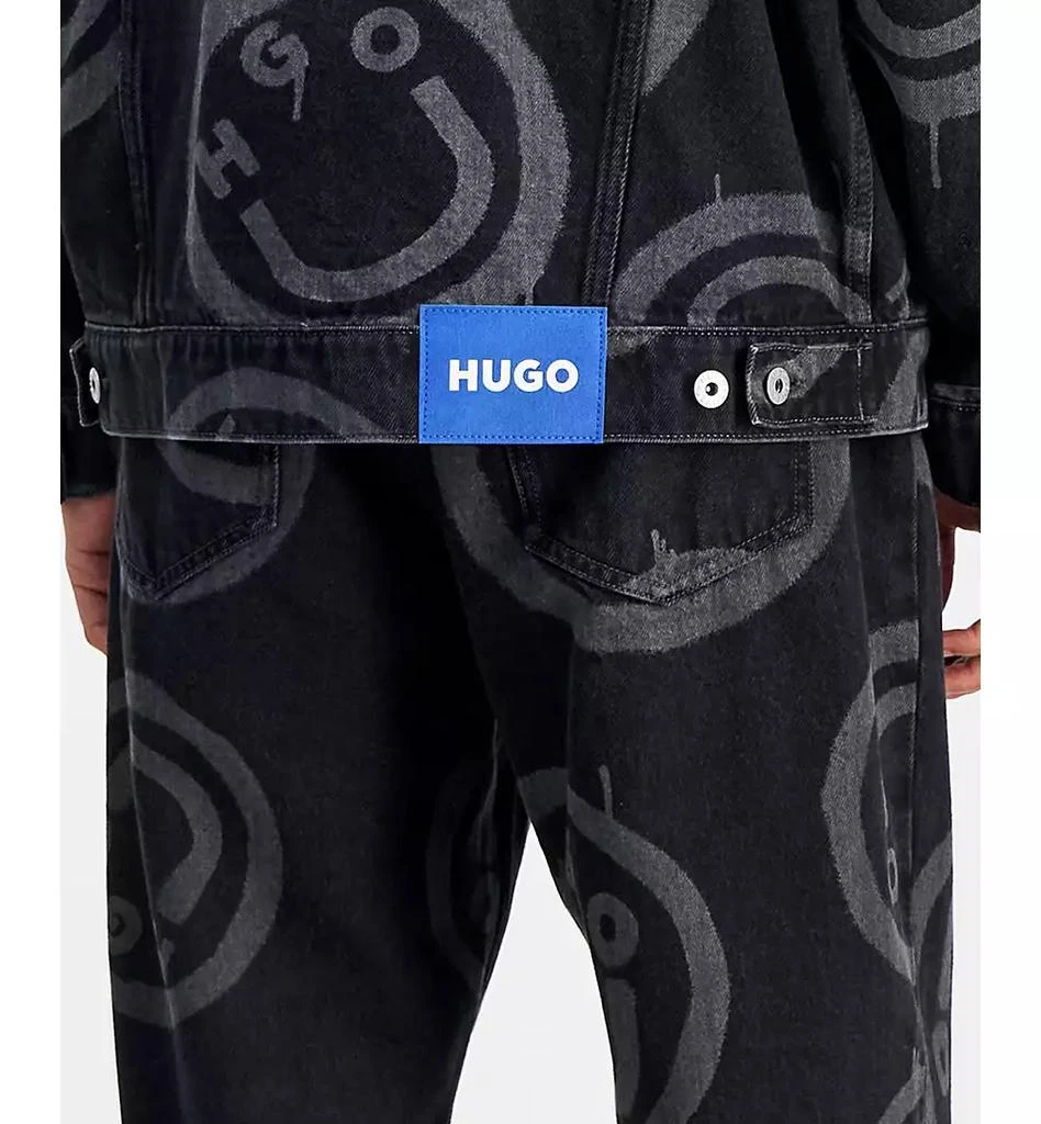 商品Hugo Boss|Men's Nate Relaxed Fit Logo Print Jeans,价格¥546,第4张图片详细描述