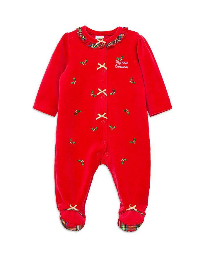 商品Little Me|Girls' Holly & Plaid Footie - Baby,价格¥134,第1张图片