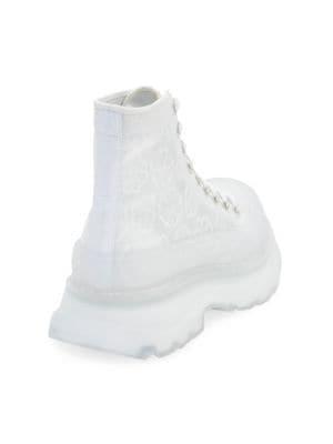 商品Alexander McQueen|Tread Slick Transparent Floral Boots,价格¥2352,第5张图片详细描述